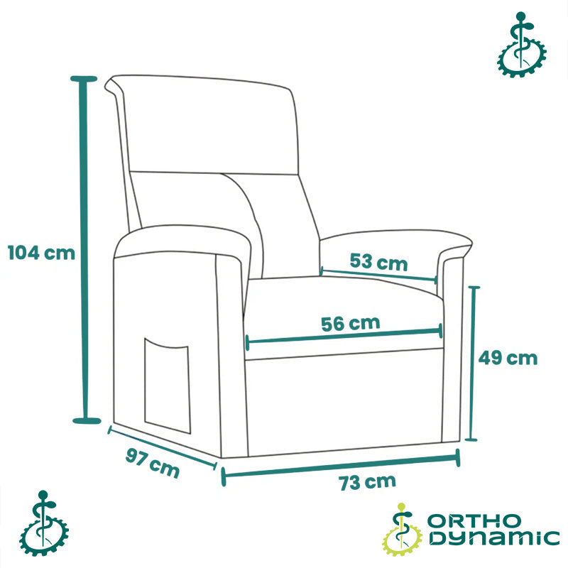 Dimensions fauteuil releveur 2 moteurs