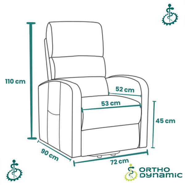 Dimensions fauteuil releveur 3 moteurs