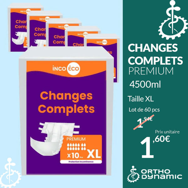 Changes Complets Premium - Ultra Absorbants - Prix Discount - 4500 ml - Taille XL - IncoEco