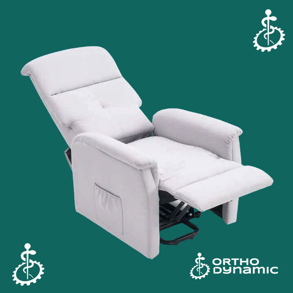 Fauteuil Releveur Éco - 2 Moteurs - Gris Clair - Modèle Marcel - Tranquille Émile