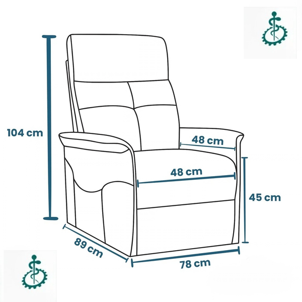 Fauteuil relax releveur Eco - 2 Moteurs - Modèle Lucien - Gris clair